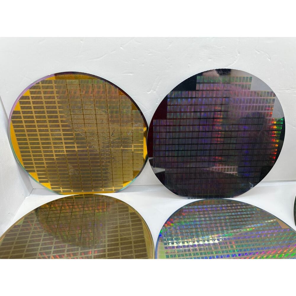 Lot of 9 - Silicon Wafer Vintage Computing 6"